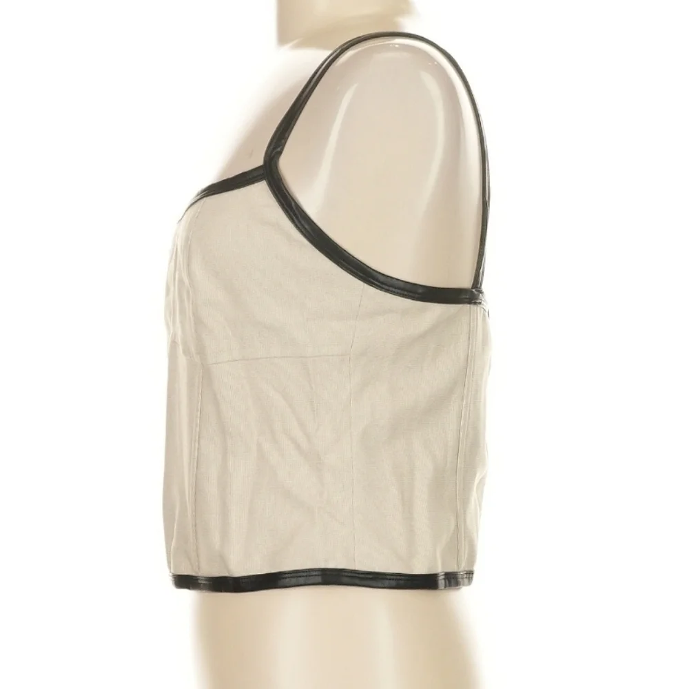 Princess Polly Thalorien Top Beige with Black Trim, Size US 8